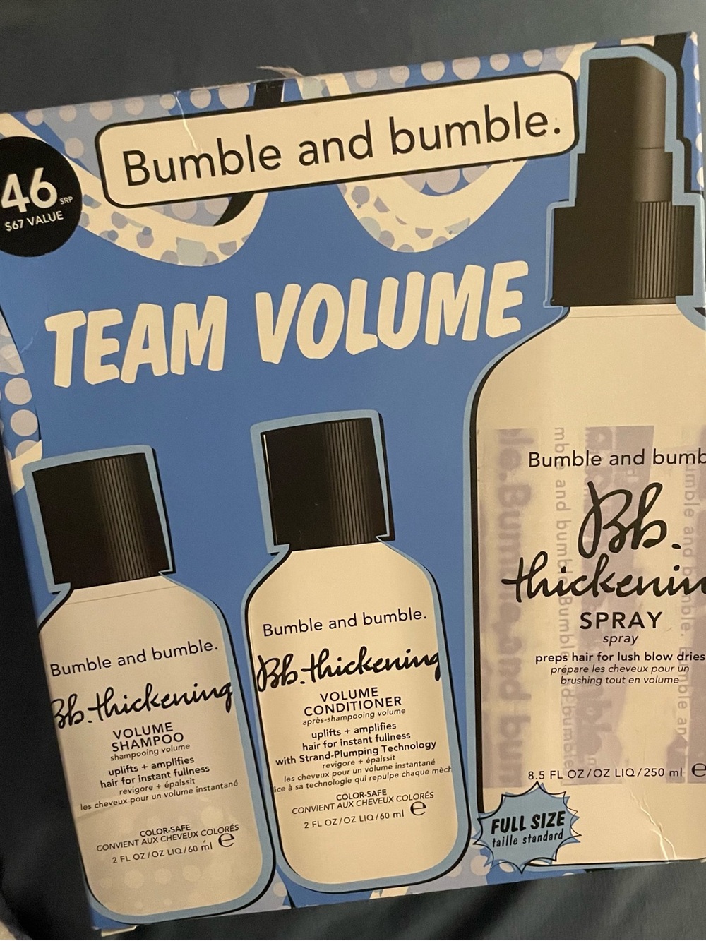 Bumble and bumble Team Volume Thickening Set — Blue